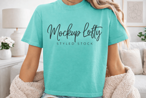 Download Comfort Colors 3023CL Chalky Mint Mockup - Mockup Collection