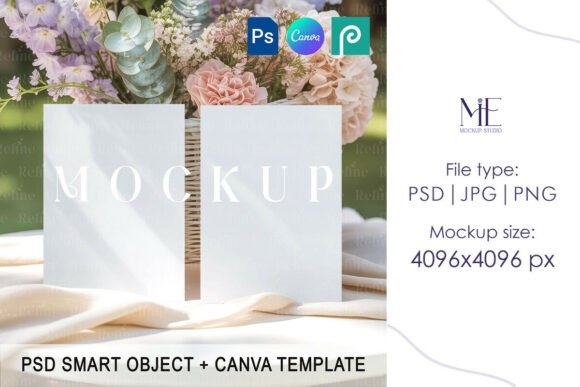 Download Double 5x7 Invitation Mockup PSD PNG - Mockup Collection