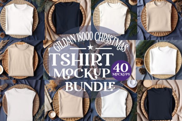 Download Gildan 18000 Christmas Tshirt Mockup Bun - Mockup Collection