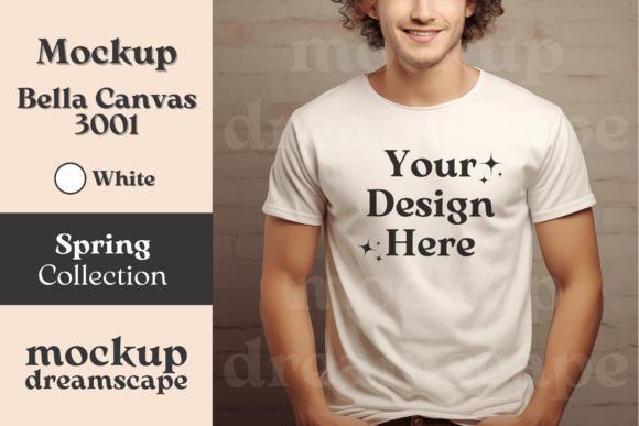 Download White Bella Canvas 3001 Tshirt Mockup - Mockup Collection