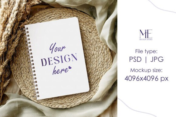 Download Spiral Notebook Mockup, Planner Mockup - Mockup Collection