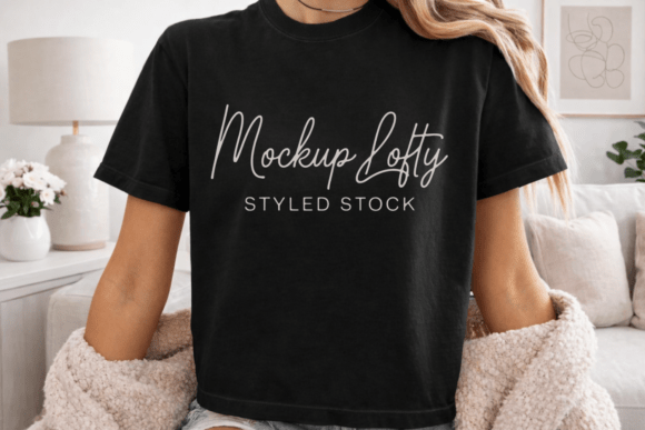 Download Comfort Colors 3023CL Black Shirt Mockup - Mockup Collection
