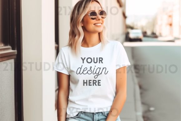 Download Bella Canvas 3001 White Shirt Mockup - Mockup Collection
