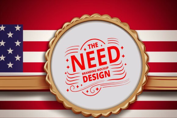 Download Gold Seal USA Branding Mockup - Mockup Collection