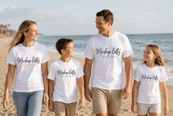 Download Summer Gildan 5000 Family Group Mockup - Mockup Collection