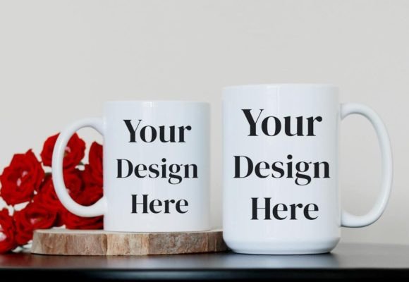 Download Two Size Coffee Mug Mockup PSD Mockup - Mockup Collection