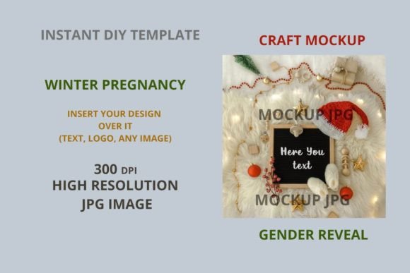 Download Baby Clothing Mockup. Winter Pregnancy - Mockup Collection