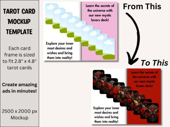 Download Tarot Card Product Mockup Photo- Canva - Mockup Collection