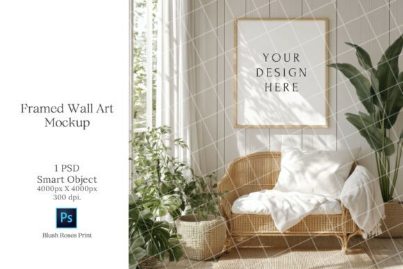 Download Boho Wall Art Mockup PSD Smart Object - Mockup Collection